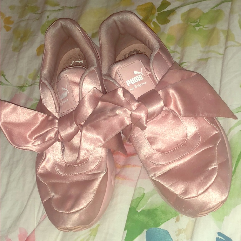 Pink pumas by Rihanna